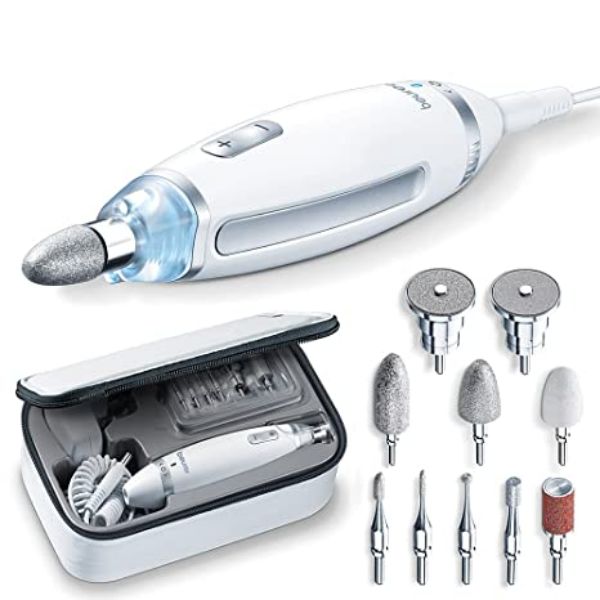 Beurer MP62 Nail Drill Kit, Electric Nail File with 10 Attachments, LED Light, Electric Manicure Set with Adjustable Speed ✨ BUY NOW🛒: bit.ly/3HprR8G #nailfile #nails #nailsofinstagram #gelpolish #basecoat #cuticle #nailartjakarta #gabriellabeauty #thecosmeticsmalls