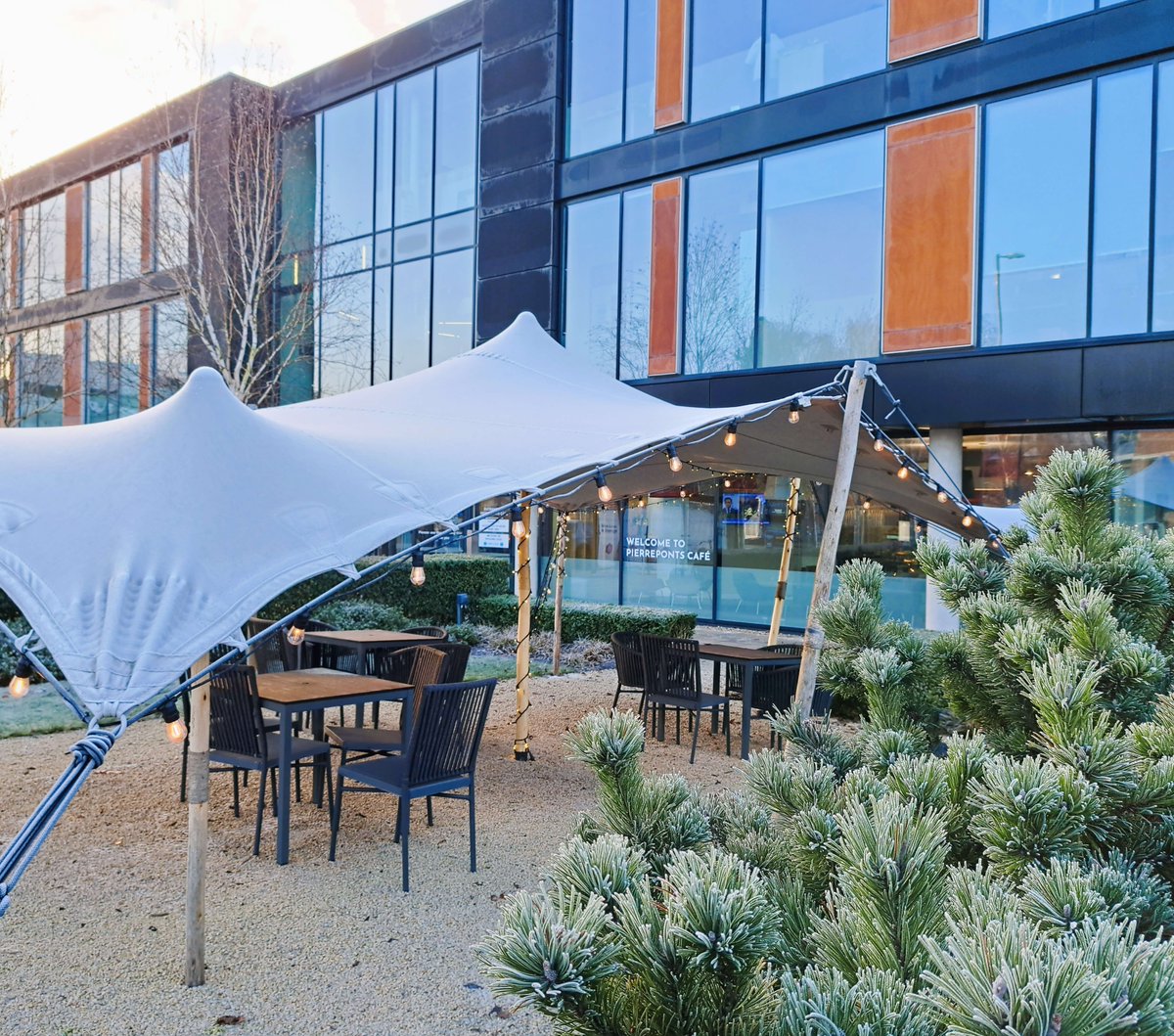 ASA Landscape (@asalandscape) on Twitter photo ❄️The pop-up café space we designed at <a href="/MiltonPark/">Milton Park</a> is looking extra sparkly in the morning frost – just the spot for a hot-chocolate!
<a href="/DynamicTents/">Dynamic_Stretch_Tents</a> <a href="/nurturegroup_uk/">The Nurture Landscapes Group</a> #pierrepointcafe ❄️The pop-up café space we designed at <a href="/MiltonPark/">Milton Park</a> is looking extra sparkly in the morning frost – just the spot for a hot-chocolate!
<a href="/DynamicTents/">Dynamic_Stretch_Tents</a> <a href="/nurturegroup_uk/">The Nurture Landscapes Group</a> #pierrepointcafe