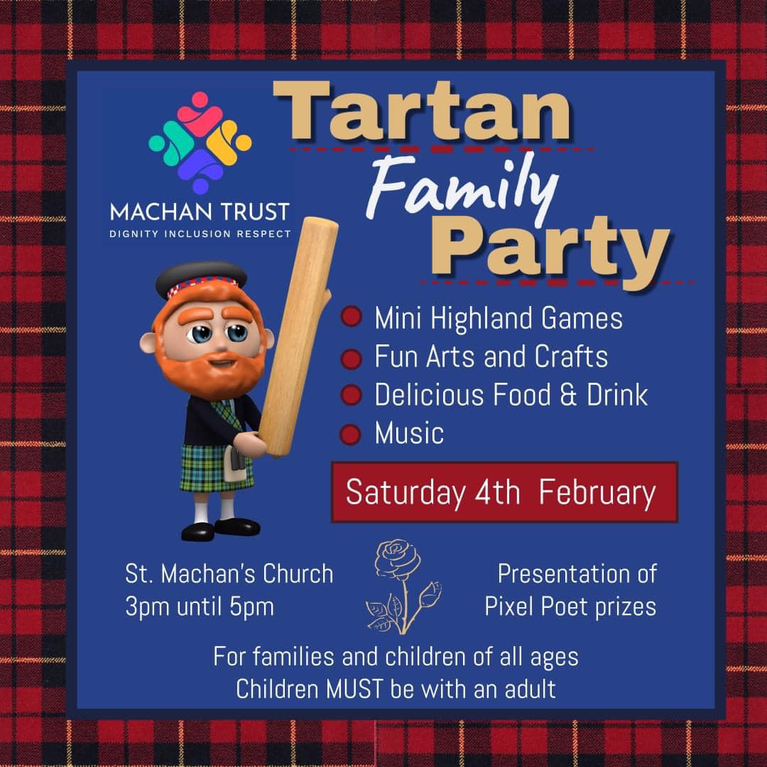 Join the @MachanTrust for their Tartan Family Party featuring mini highland games, arts & crafts, food & drink and music at St. Machan's Church, Larkhall on Saturday 4th February!

>>> bit.ly/3wuC1Pi