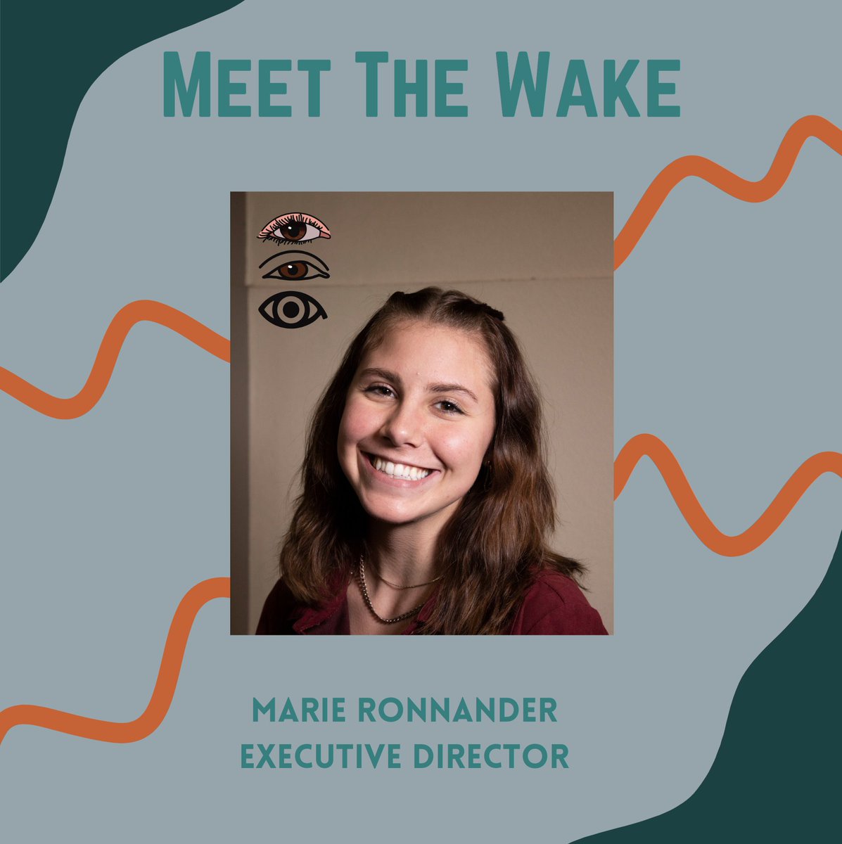 the_wake's tweet photo. Meet Marie, our lovely Executive Director!
Welcome to our first installment of Meet the Wake! Keep your eye out, you know we'll be watching too👀
#meettthewake #wakemag #thewakeiswatching https://t.co/sRgRGcE7Lk