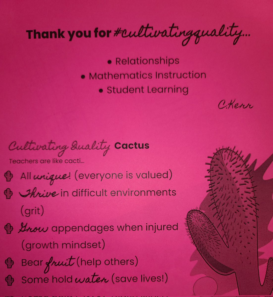 Recognizing HSMath Rock🌟s this week for #cultivatingquality mathematics instruction, learning & relationships🤝❗️Thank you @MrsBellMHS 🌵