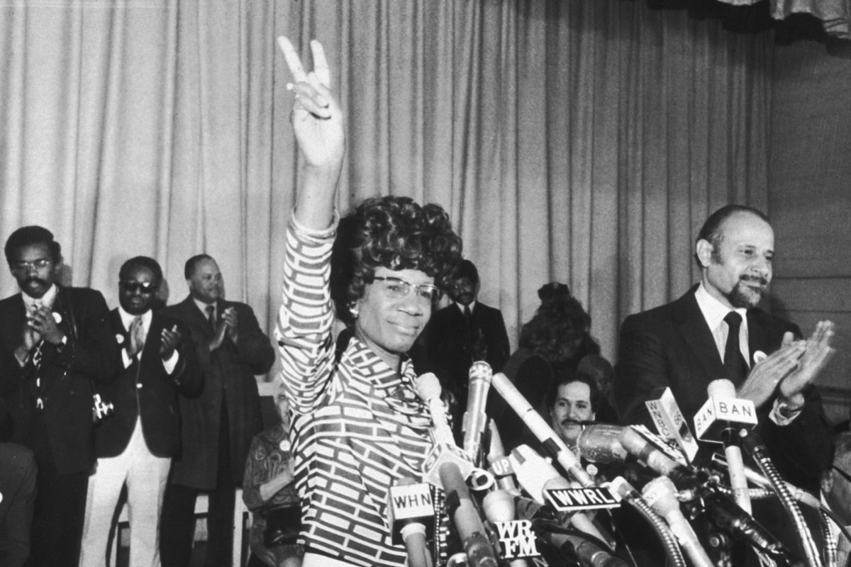 #OTD in 1972, Rep. Shirley Chisholm announced her historic run for president.

She ran on 'freedom from violence and war at home and abroad,' 'freedom from poverty and discrimination,' and 'ensuring for everyone medical care and employment and decent housing.'