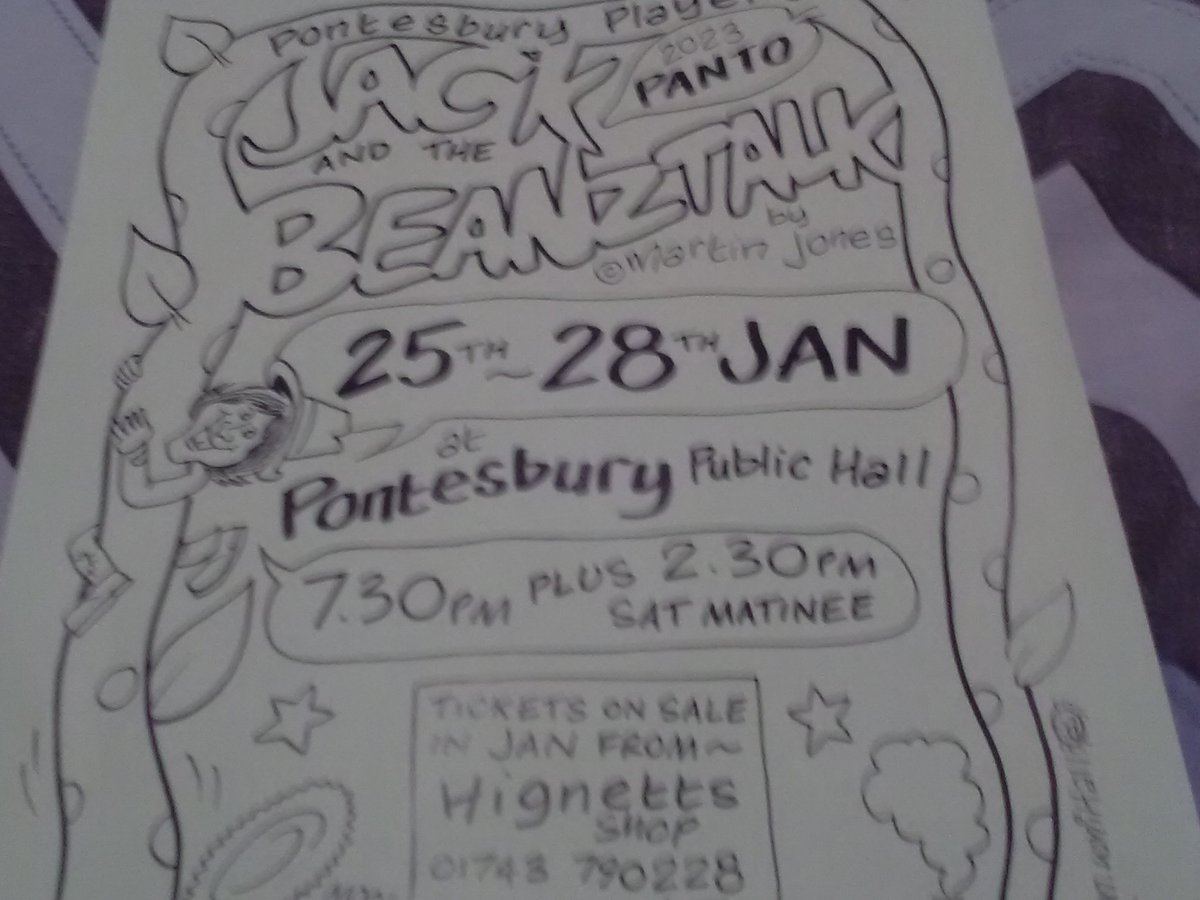 Pontesbury  panto tonight, 7.30pm at public hall, tickets will be at the door if you haven't got yours yet #Panto #Shropshire Also share on Pontsebuey players Facebook