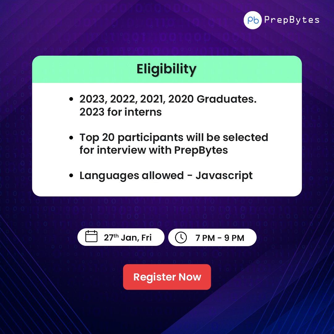 prepbytes0211's tweet photo. Want to be a part of a team that makes people eligible &amp; qualified to get placed in their dream company?

Well here's a chance for you! We are organising a Technical Content Engineer Hiring Challenge
Participate Now - https://t.co/ApGVh6L53e

#hiring #prepbytes #job #opportunity https://t.co/pYkO22tI93