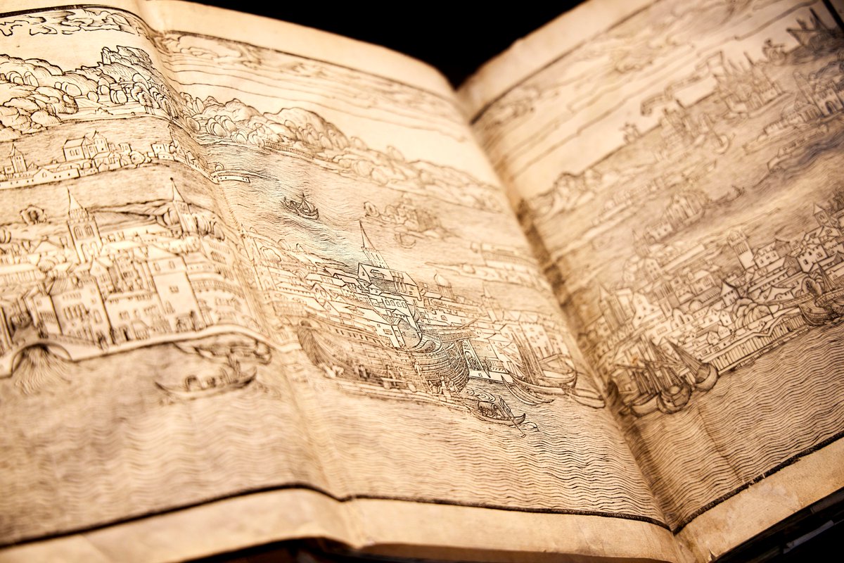 LULGalleries's tweet photo. Guest curated by Chris Taylor, artist and Professor of Fine Art Practice @FAHACS, #ShiftingBorders delves into the world of maps - from a pioneering fifteenth-century travel guide to contemporary artists' books - and reveals how they capture notions of place, home and nationhood https://t.co/cCqxnSe5qJ