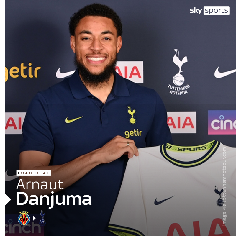 SkySportsNews's tweet photo. BREAKING: Tottenham have completed a loan deal for Arnaut Danjuma, who joins from Villarreal until the end of the season ✍️⚪️