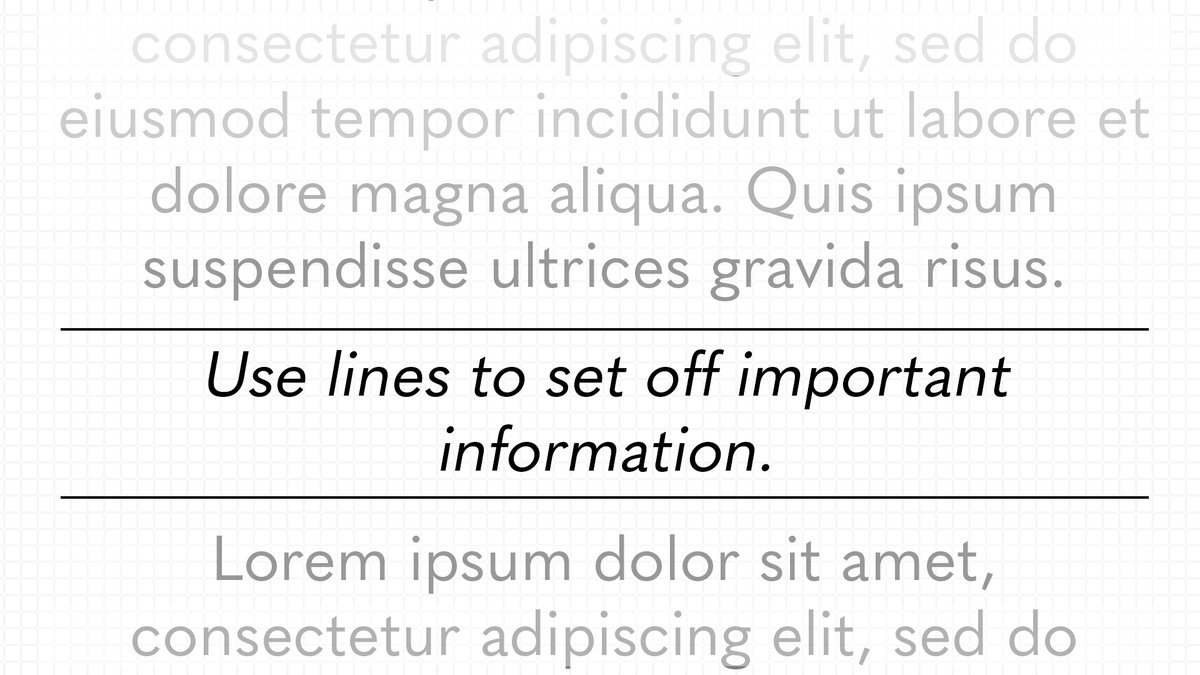 mattestesdesign's tweet photo. Hey! You're gonna wanna see this! 👀

Better than bold; better than italics. Simple lines are the best way to draw the eye to important information, especially in an environment with lots of text. Make considerate use of them in your #design. 
#designtwitter #webdesign #uidesign https://t.co/XcsnU6dal4