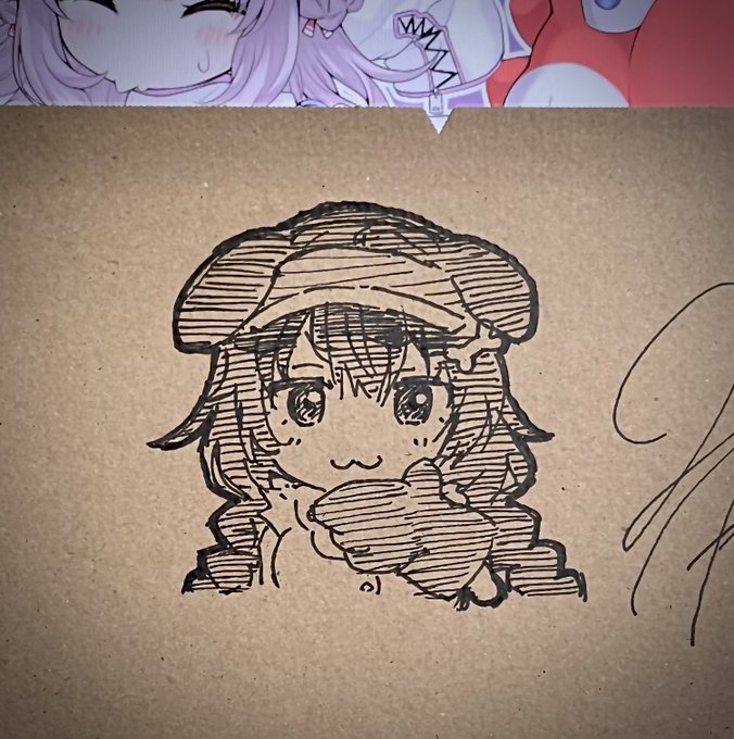 BOOTHの梱包材にころさん描いたったでな〜🥐 