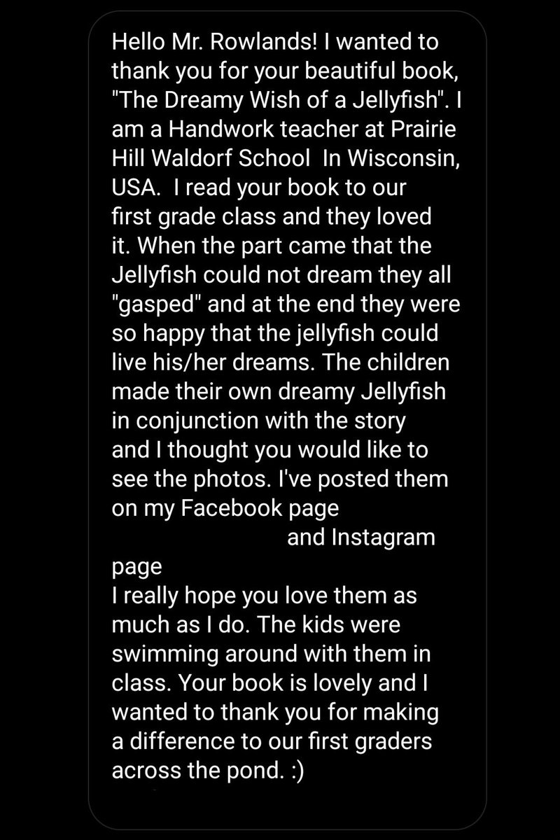KarlRowlands's tweet photo. Received the most wonderful message last night from Wisconsin 🇺🇲 - just look at this wonderful 'The Dreamy Wish of a Jellyfish' display! Thanks so much @PHWaldorfSchool #FollowYourDreams 💙 https://t.co/wMUOmI2nDX