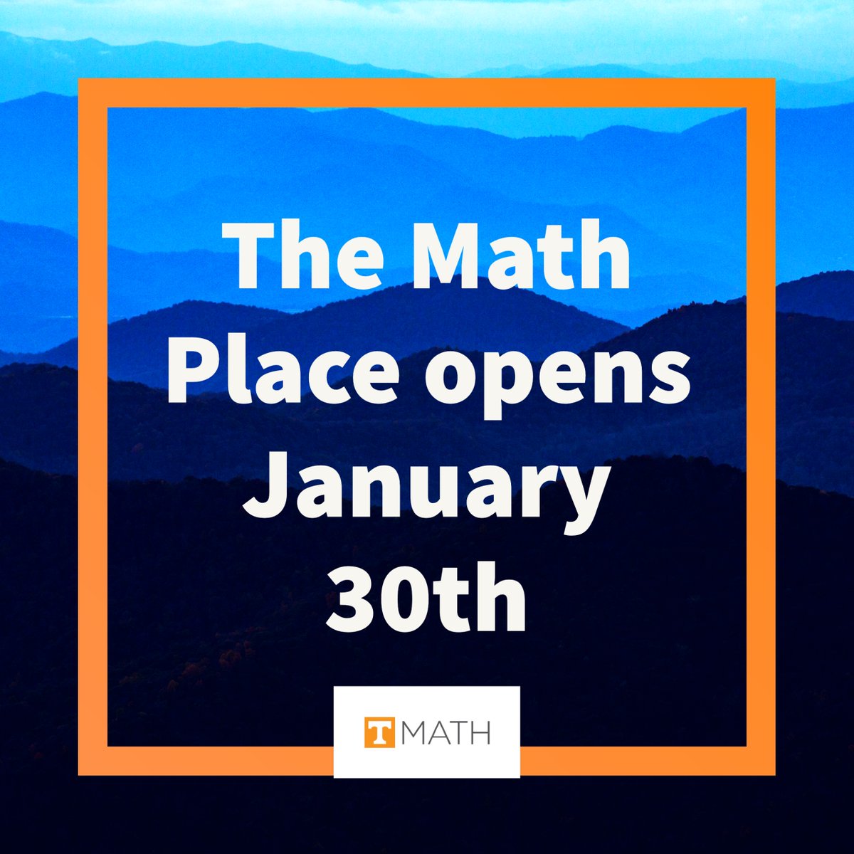 MathDeptUTK's tweet photo. #TheMathPlaceUTK will be opening next week on January 30th. Visit https://t.co/NmYO2Q0pkG to learn about hours and courses @ArtsSciencesUT https://t.co/FN8XmIacqy
