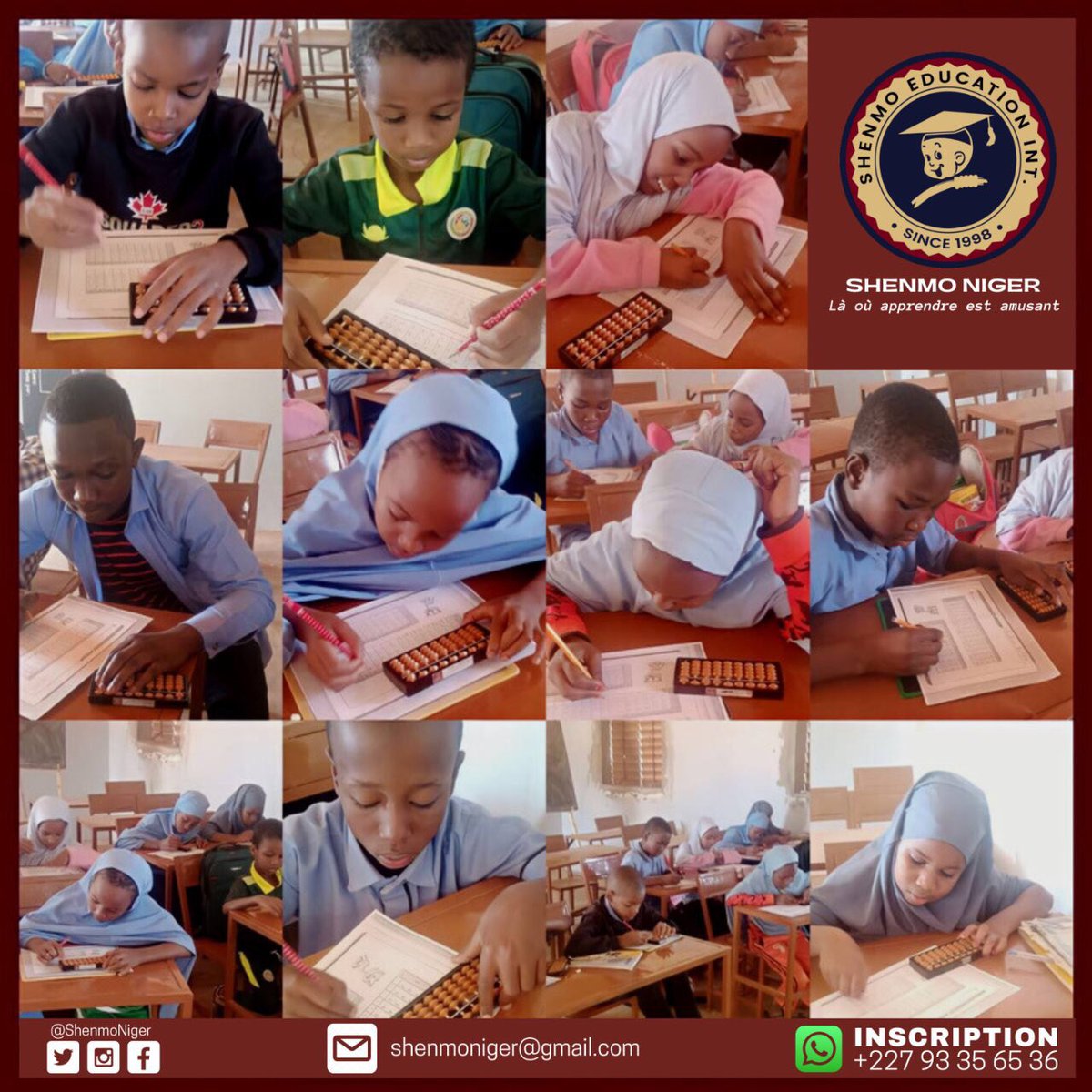 ShenmoNiger's tweet photo. [#AbacusMentalMath]🧮

⚡️Ce matin, nous avons tenu une séance d'essai au Complexe Scolaire Privé THALÈS (CSP-Thalès).🤝 Revivez en images les moments marquants. 

Vous êtes responsable d'une école? Contactez-nous pour une période d'essai avec vos élèves !😉

 #ShenmoNiger #Niger https://t.co/HfjlHQ1Ty2