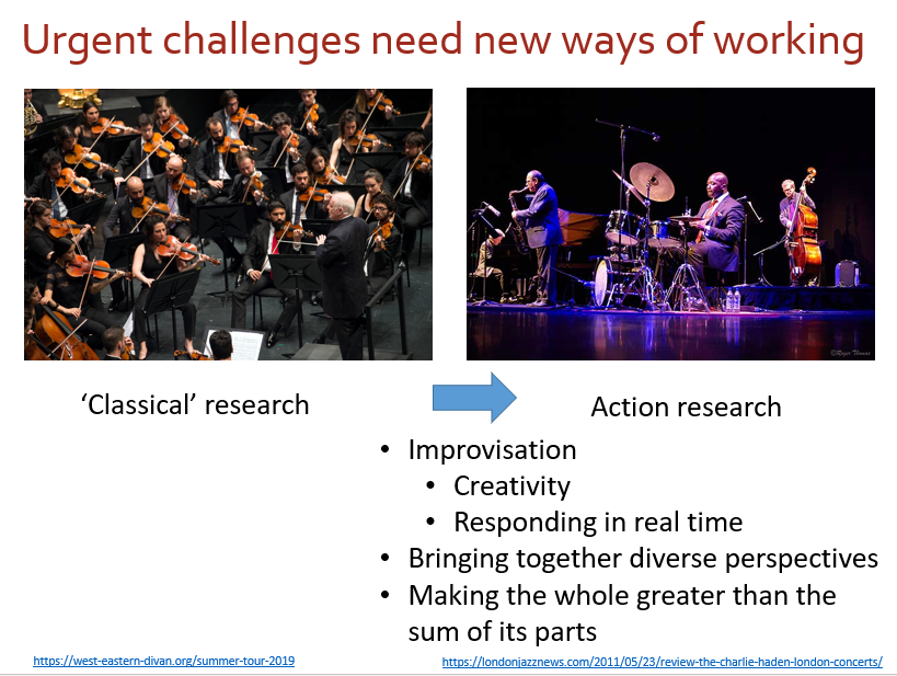 sarahbridle's tweet photo. Urgent challenges need new ways of working. ‘Classical’ academic approach not enough for food research - need to respond to in ~real time - need to engage with the people who make and eat food - no time to re-invent wheels, need to connect parts #oxleap23 #TalkSummary 5/9 https://t.co/jdO5IRhWxw