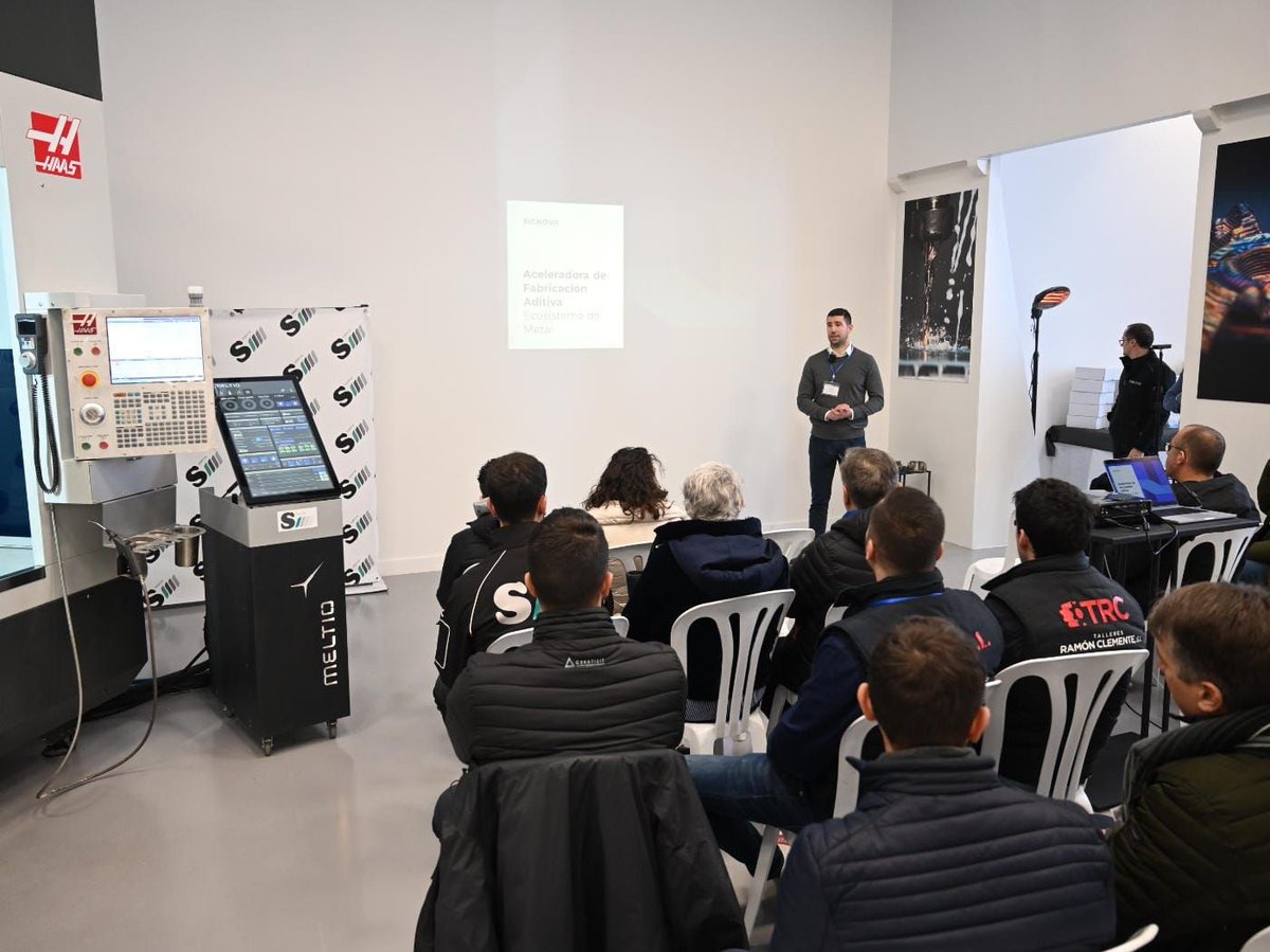 VeroSoftwareES's tweet photo. Muchas gracias a @sicnova3d por dejarnos participar en el OPEN HOUSE de SIVÓ!
Hemos visto el potencial de @ESPRITCAM con la tecnología aditiva en metales que utiliza @Meltio3D en una HAAS UMC 1000.
#impresión3D #fabricaciónAditiva #impresión3Dmetal #metaladditive #CNCadditive https://t.co/CeeVwIImsz