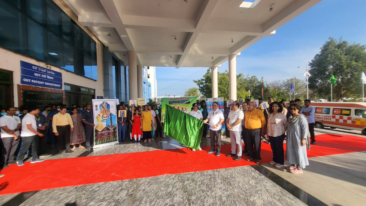AiimsBibinagar's tweet photo. @AiimsBibinagar under the leadership of Prof. (Dr) Vikas Bhatia, Executive Director is taking the initiative of Indian Govt. to celebrate IYOM 2023 creating awareness about Millets and its health benefits by conducting a walkathon on 25th January 2023 
#InternationalYearOfMillets https://t.co/Syyd6dDbaF