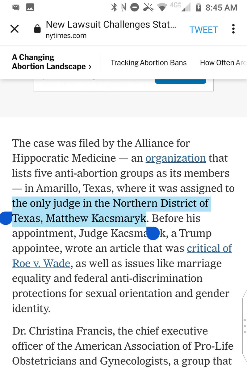 Typos of the New York Times on Twitter "You said Judge Kacsmaryk is