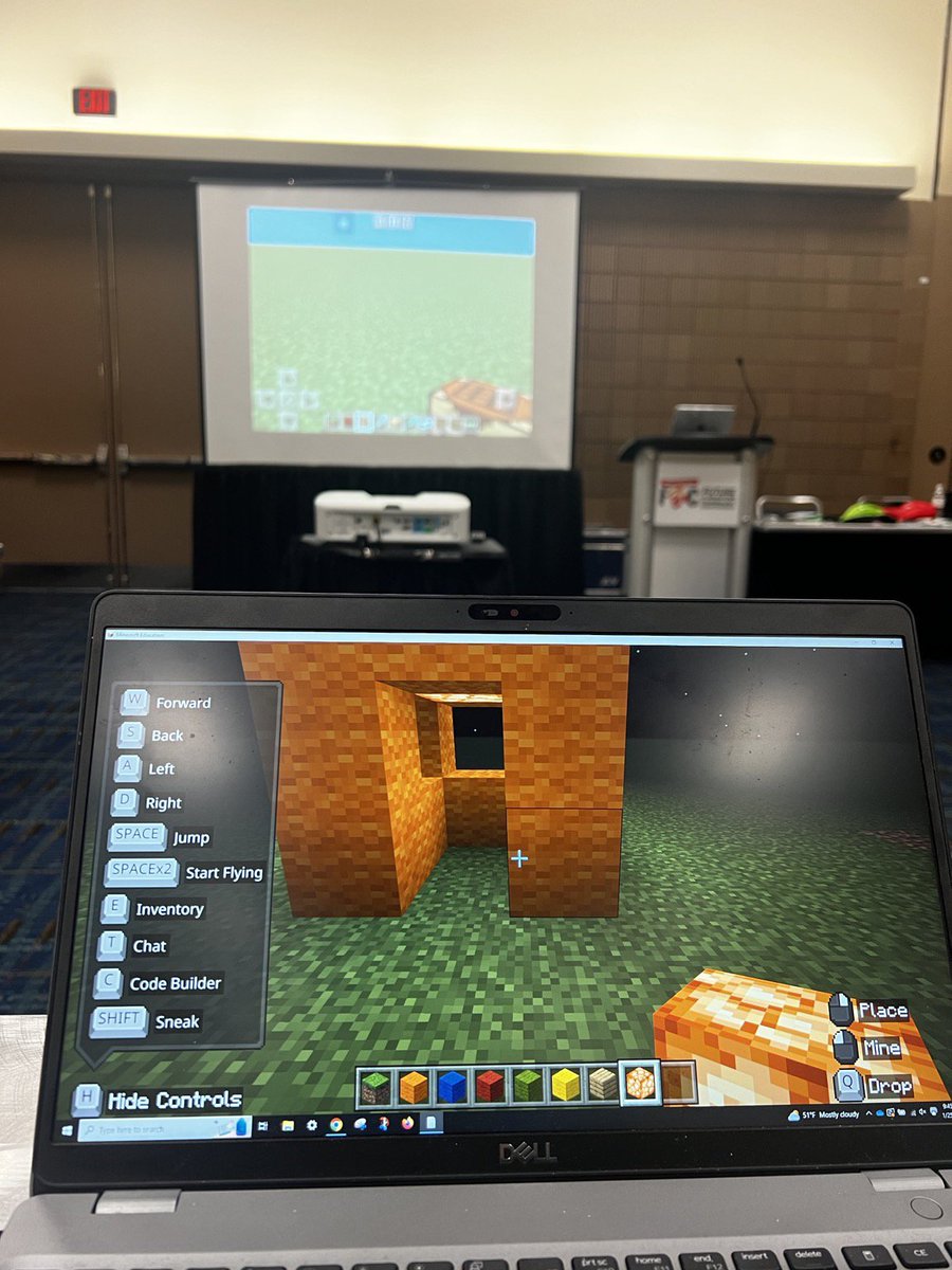 Another day of exploration with Minecraft Education with @KristenBrooks77! Looking forward to taking this back to the classroom. @PlayCraftLearn  #forEDU #FETC