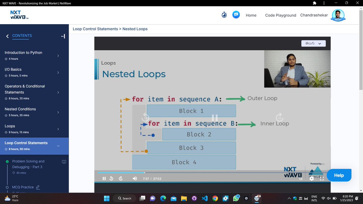 RapelliChandra3's tweet image. -Nested Loops

#nxtwave #nxtwavewrap #ccbpian #ccbpacademy #pythonprogramming #coding #practice #pythondeveloper #python #pythonlearning #nestedconditions #loops
