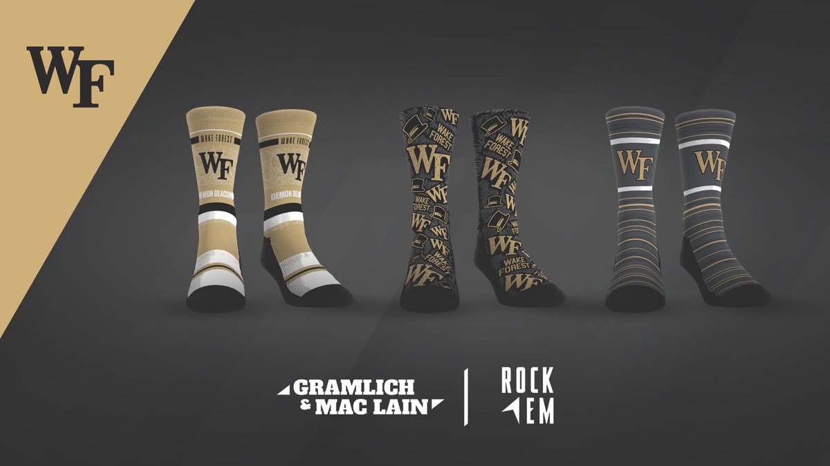 EricMacLain's tweet photo. Hey @WakeFB Fans! Because our friends over at @RockEmSocks are so great, we are hooking up 2 fans with these awesome #GoDeacs socks! 

Just follow, retweet and you’re in! https://t.co/ZWjssw704z