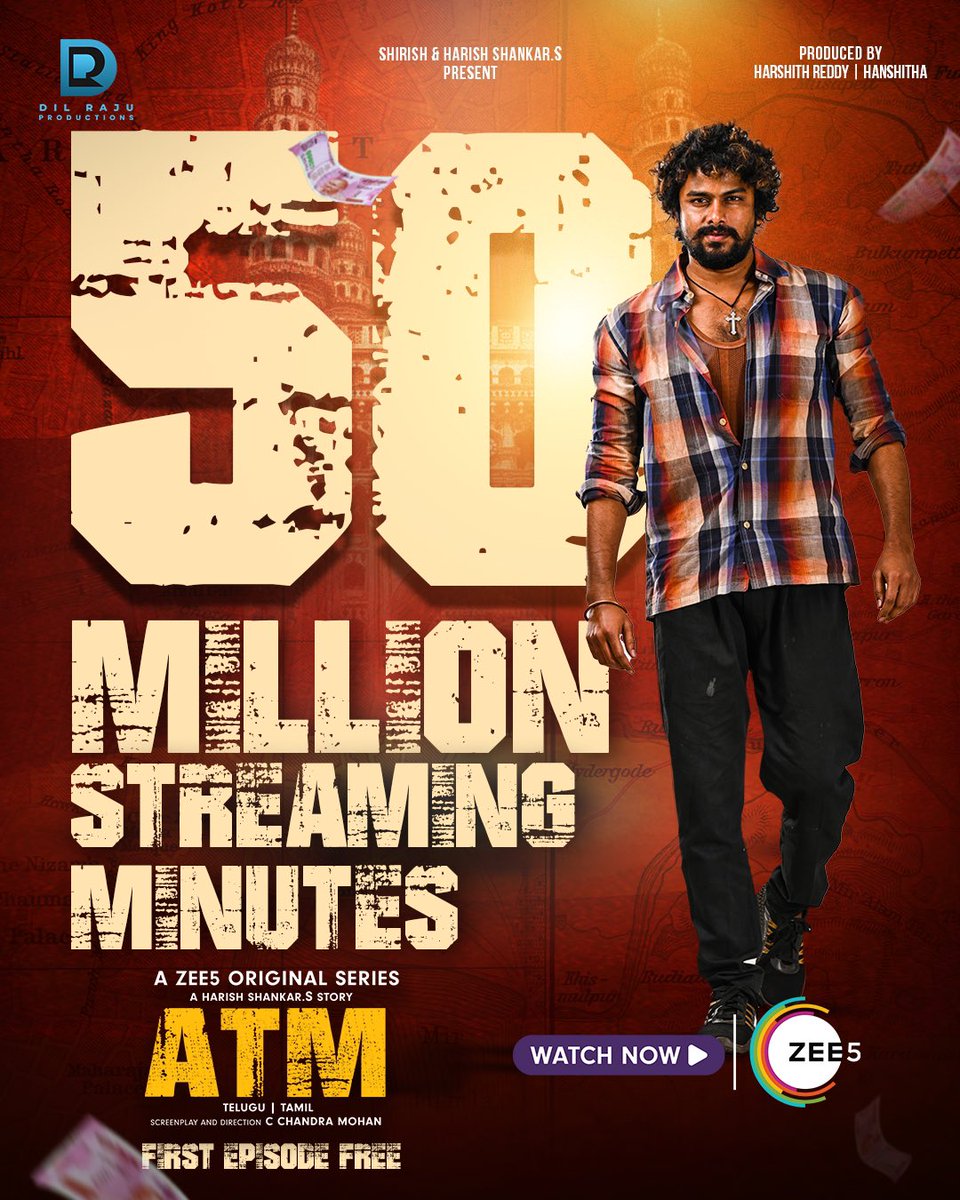VJ Sunny (@vjsunnyofficial) on Twitter photo 50 Million Streaming Minutes, and the first of many milestones for this killer series!
Don't miss the super hit #ATMOnZee5 - STREAMING NOW
<a href="/VJSunnyOfficial/">VJ Sunny</a> <a href="/actorsubbaraju/">subbaraju</a> <a href="/RoielShree/">Roiel Shree</a> <a href="/ravirajdance/">RaviRaj</a> <a href="/DilRajuProdctns/">Dil Raju Productions</a> <a href="/DiviActor/">DiviNunchi</a>
<a href="/harish2you/">Harish Shankar .S</a> @chandramohan__c <a href="/krkrajuhere/">KRK Raju</a> @ZEE5 50 Million Streaming Minutes, and the first of many milestones for this killer series!
Don't miss the super hit #ATMOnZee5 - STREAMING NOW
<a href="/VJSunnyOfficial/">VJ Sunny</a> <a href="/actorsubbaraju/">subbaraju</a> <a href="/RoielShree/">Roiel Shree</a> <a href="/ravirajdance/">RaviRaj</a> <a href="/DilRajuProdctns/">Dil Raju Productions</a> <a href="/DiviActor/">DiviNunchi</a>
<a href="/harish2you/">Harish Shankar .S</a> @chandramohan__c <a href="/krkrajuhere/">KRK Raju</a> @ZEE5