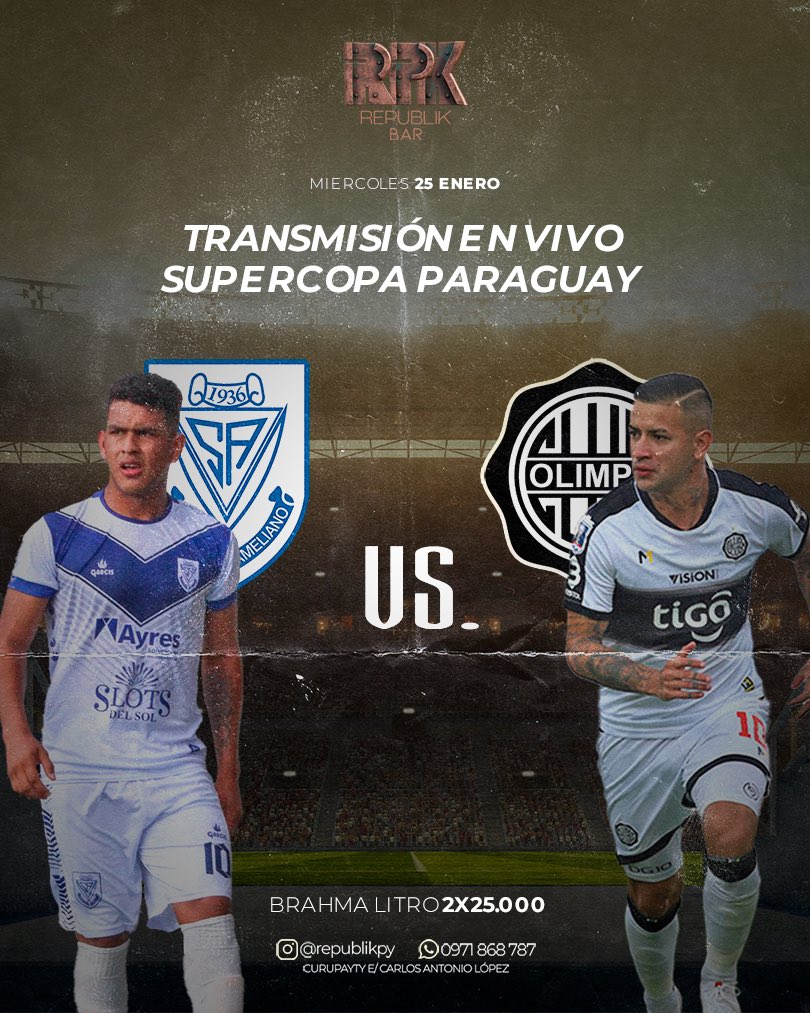 La Supercopa Paraguay se vive en La Industria 📺⚽️🇵🇾🤍🖤🤍💙