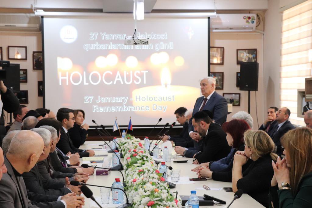 Today a commemorative event dedicated to the memory of the victims of the #Holocaust was held by Baku Int’l Multiculturalism Center (<a href="/ravan_hasanov/">Ravan Hasanov 🇦🇿</a>) and <a href="/Adueduaz/">Azerbaijan University of Languages</a>.

As antisemitism rises in the world, Azerbaijan serves as a unique model of tolerance and coexistence 🇮🇱🇦🇿