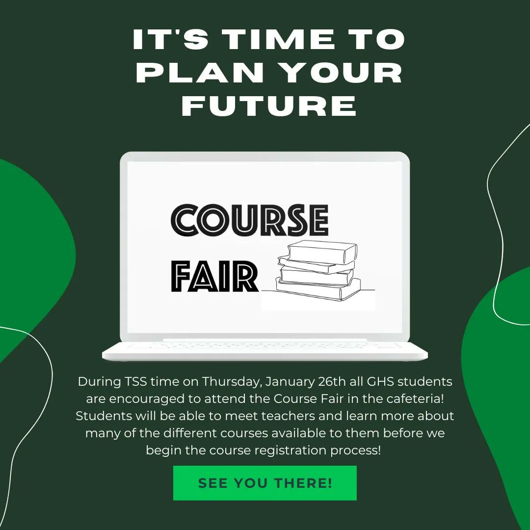 greenfield_hs's tweet photo. Ring ring GHS! Your future is callling! #timetoplan #coursefair https://t.co/aA3tASuooY