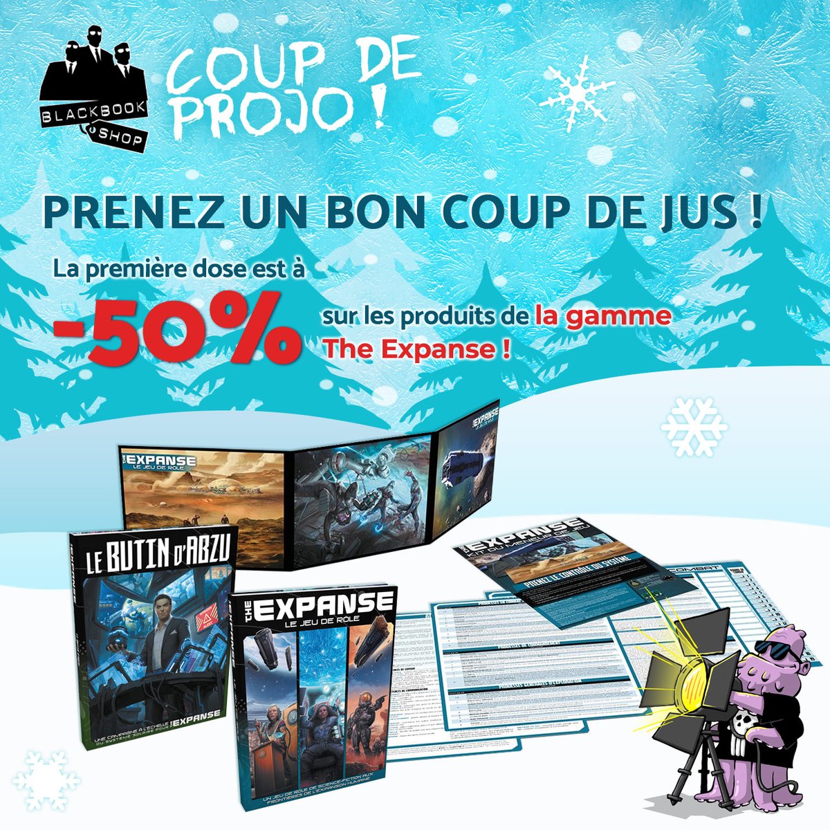 BlackBookjdr's tweet photo. 📣 COUP DE PROJO : #TheExpanse ! ☄️
Alors que le supplément Vaisseaux de The Expanse est maintenant dispo en #PrécoBundle, le reste de la gamme est en baisse de prix à -50% sur le #BlackBookShop ! 
Une super occasion pour se lancer dans la #hardscience 👇
https://t.co/vlVzmXuXHe https://t.co/eWM6Mx7UWS