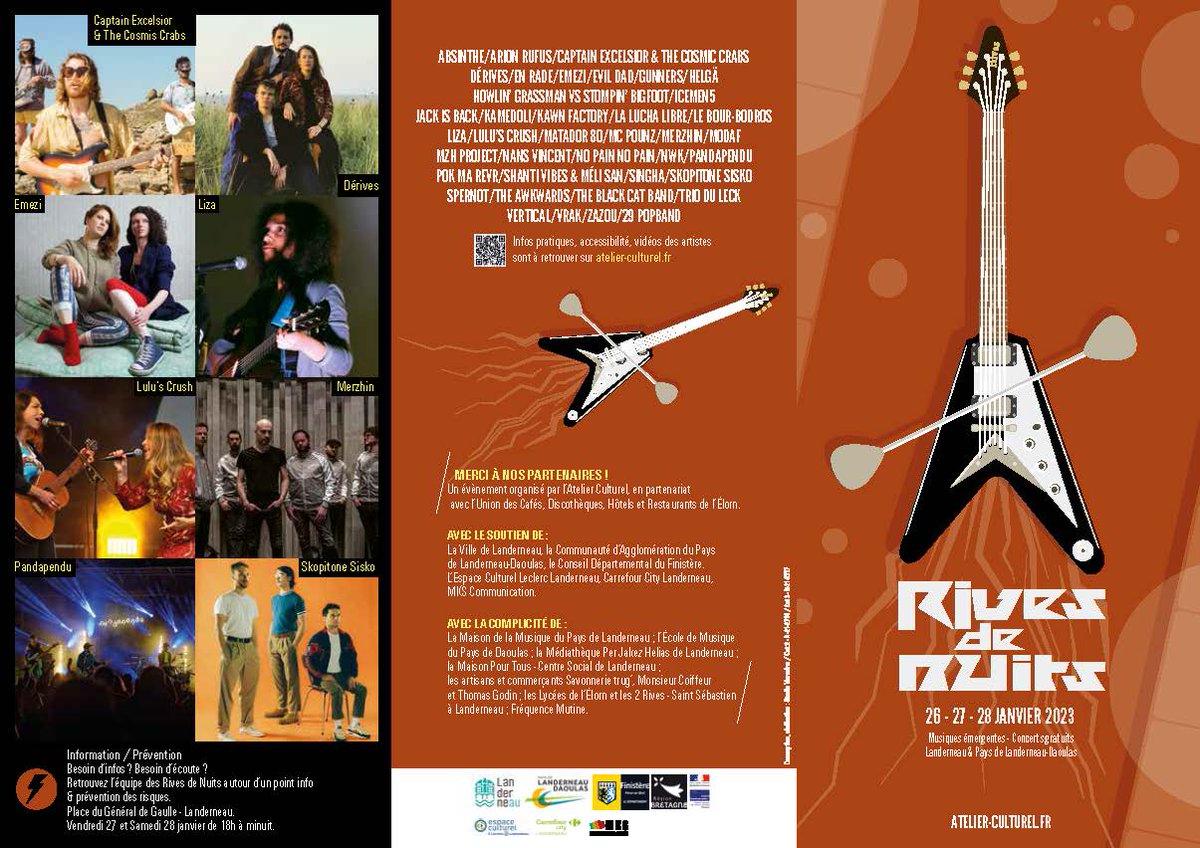 CAPLD_bzh's tweet photo. RIVES DE NUIT🎉Après deux ans d'absence, cette "Fête de la Musique en hiver" orchestrée par l'Atelier Culturel revient dans notre Pays de Landerneau-Daoulas, les 26, 27 et 28 janvier ♫ Les concerts sont gratuits 👉 https://t.co/fZ40s88LL3 https://t.co/Z7c63ICgwZ