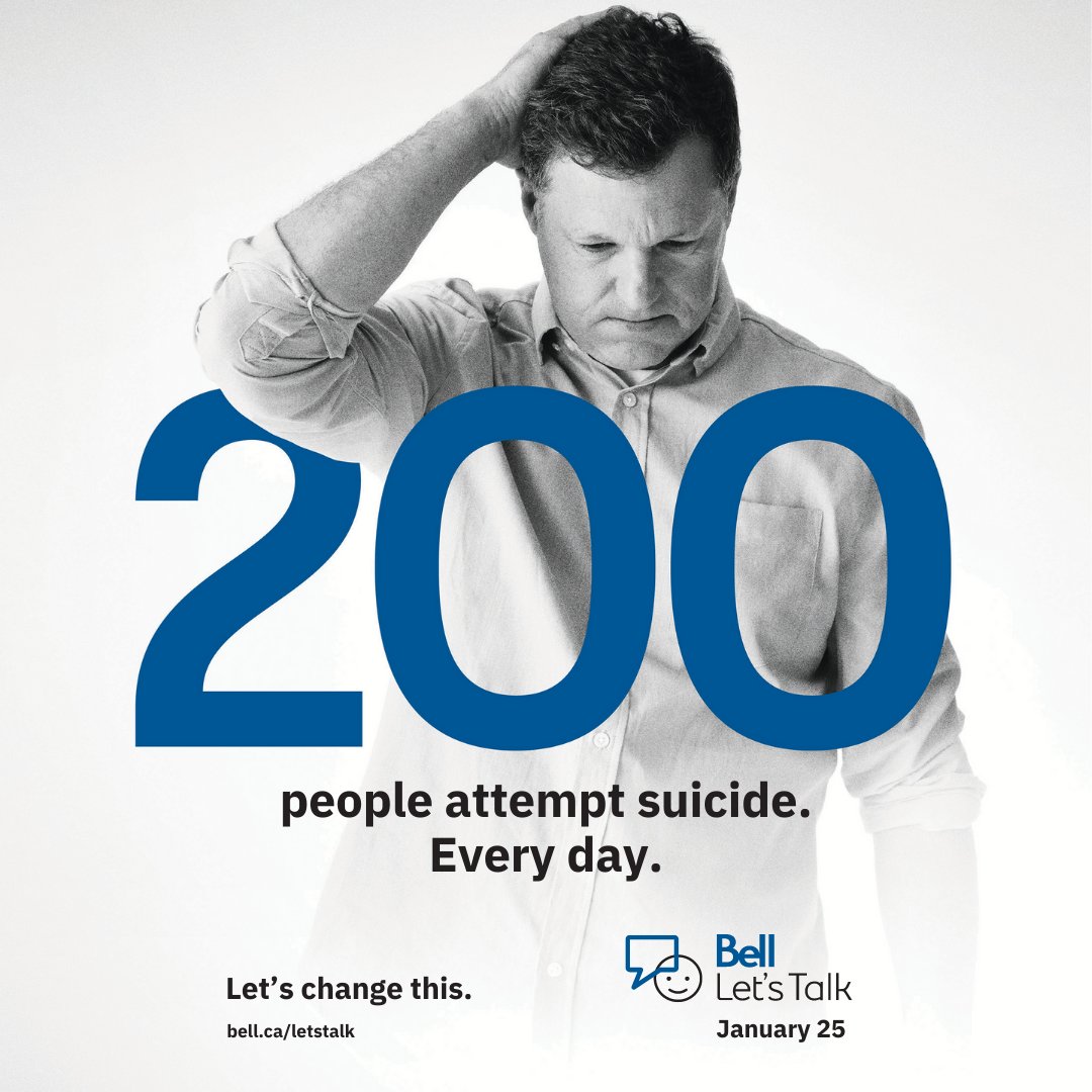 ringettecanada's tweet photo. Let’s change these stats. Take action on Bell Let’s Talk Day and all year long!
Be there, be kind, help create positive change.⠀

#BellLetsTalk #ringette https://t.co/KK9YfrY5DZ