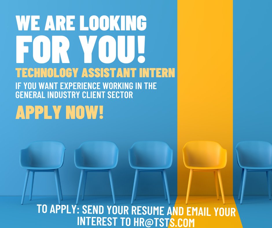 We have the opportunity for you to build and deploy software technology, increase your knowledge of Cybersecurity, and be instructed in best practices for the technology field.

APPLY NOW by emailing your resume and interest to HR@TSTS.COM ❗❗
#tsts #twinstateofmind #joinourteam