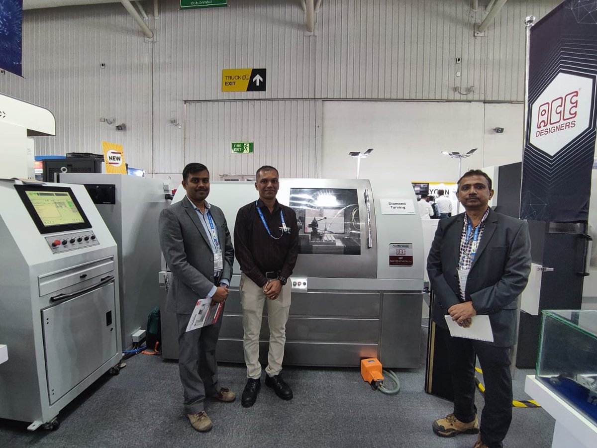 director_cmti's tweet image. Our Ultra-precision Single Point Diamond Turning Machine won the FEI Innovation award in IMTEX-19 and is now launched as a commercial product in IMTEX-23 by  M/s Ace Designers. Feeling proud &amp;amp; look forward to similar success stories. CMTI has 60 such high-end innovations for ToT.