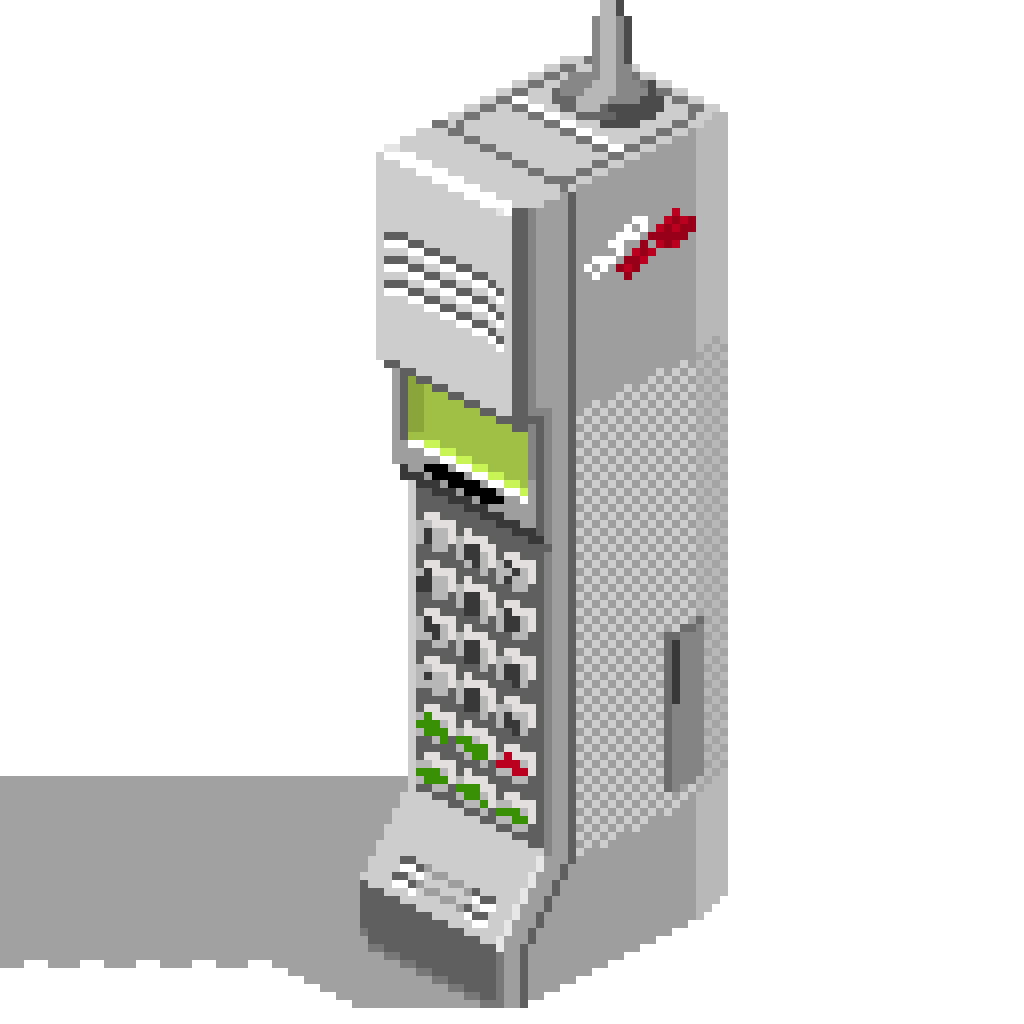liux_pixel's tweet photo. Nokia Cityman 1320 (1987)
128x128px pixel art

#nokia #cellphone #phone #cityman #retro #electronics #vintage #telephone
#pixelart #pixel #80s #digitalart #illustration #pixels #digitalillustration #8bit #16bit #iphone #samsung https://t.co/EoKPj63U12