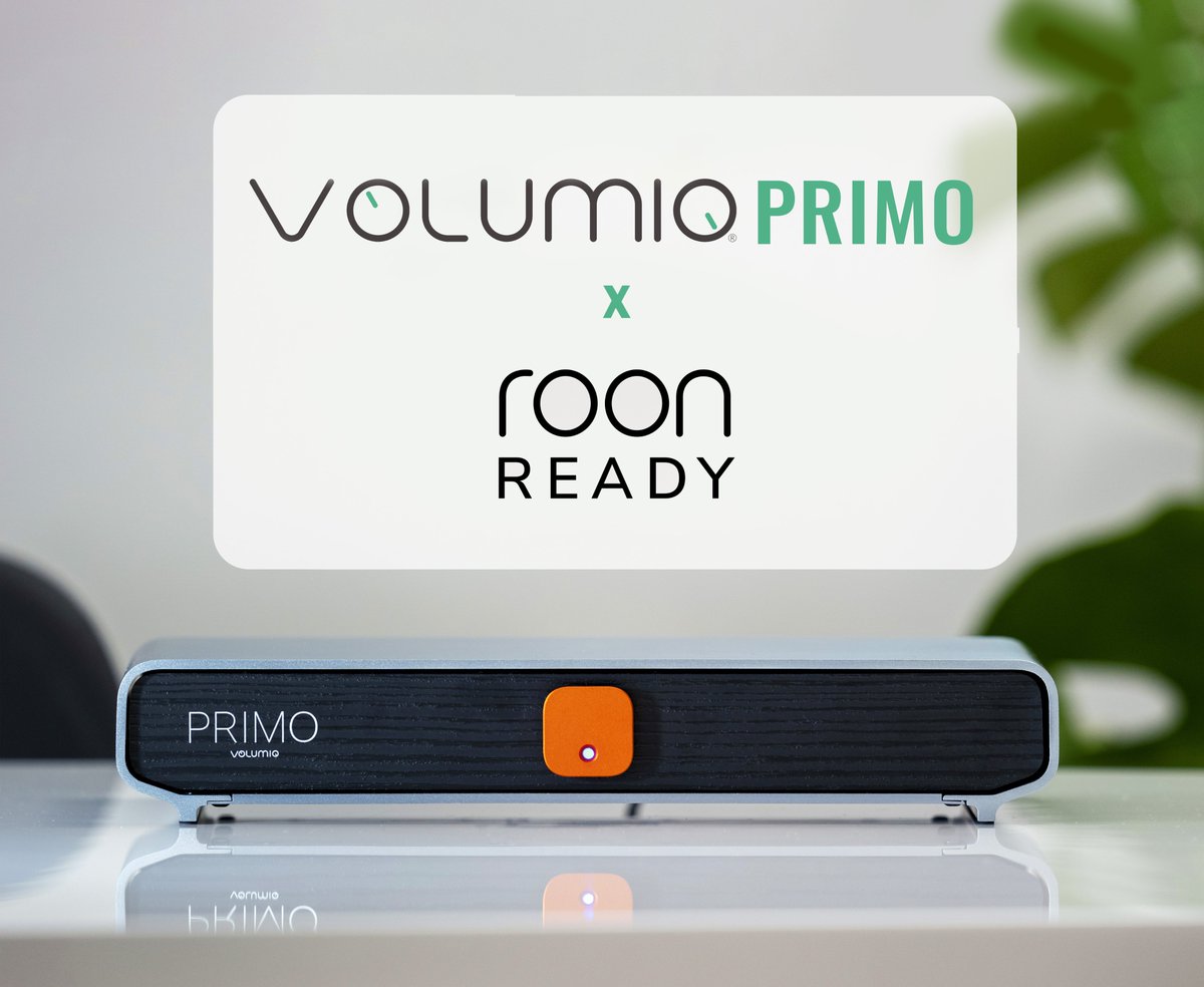 volumio's tweet photo. We are pleased to announce that the Volumio Primo is now officially Roon Ready 🙂 #volumio #volumioprimo #musicstreamer #hifi #digitalstreamer #musiclovers #hifi #roonready #highend https://t.co/4l8Tnvd5ys