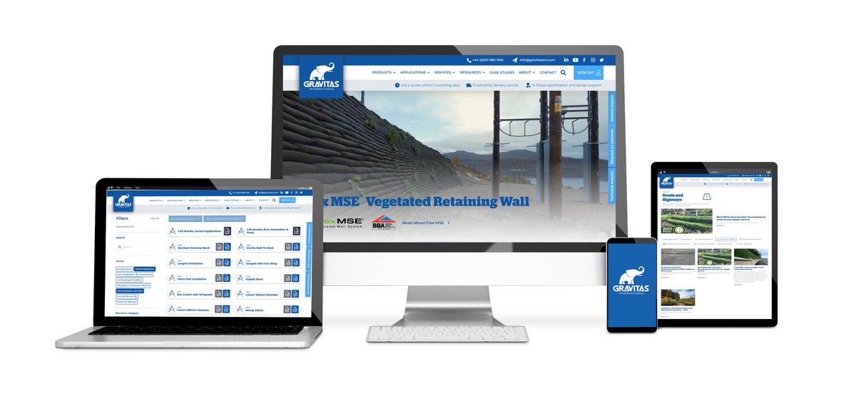 We are excited to announce the launch of our brand new website! 🐘🌱💻

The site features a comprehensive product guide showcasing our recent innovations and products including the award winning Flex MSE Vegetated Retaining Wall System.
gravitasint.com

#FlexMSE