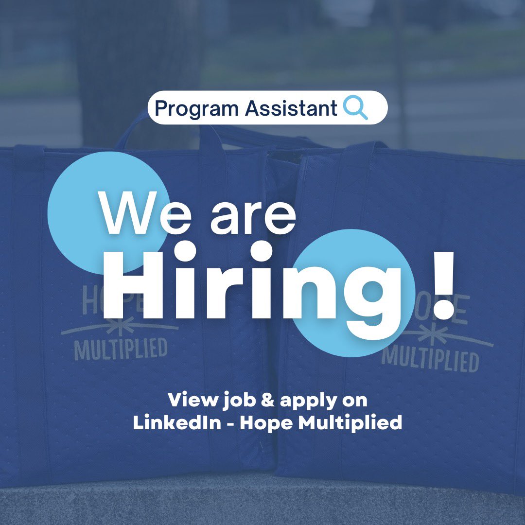We are #hiring. Interested or know someone who might be? Check out this job at Hope Multiplied:  linkedin.com/jobs/view/3451…