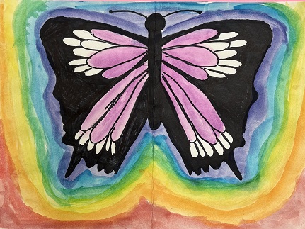 Check out today's featured student artwork entitled “Butterfly of Hope” from the “Hope, Healing and Resilience Through the COVID-19 Pandemic” installation by L.G. of Clifton Public School District.