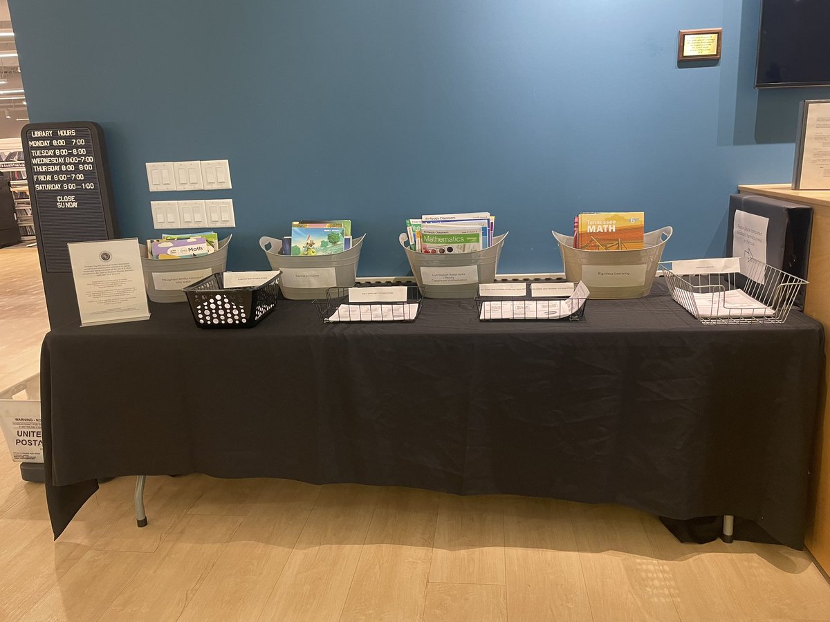 joutlaw13's tweet photo. Dickson County Schools will be selecting new Math Textbooks for K-12 for the coming school year. Stop by the Dickson County Public Library to review the options and give your feedback. Now through February 21st. @DLWeeks83 @DCS_TN @rfaulkner9 https://t.co/j9N4CFosgS