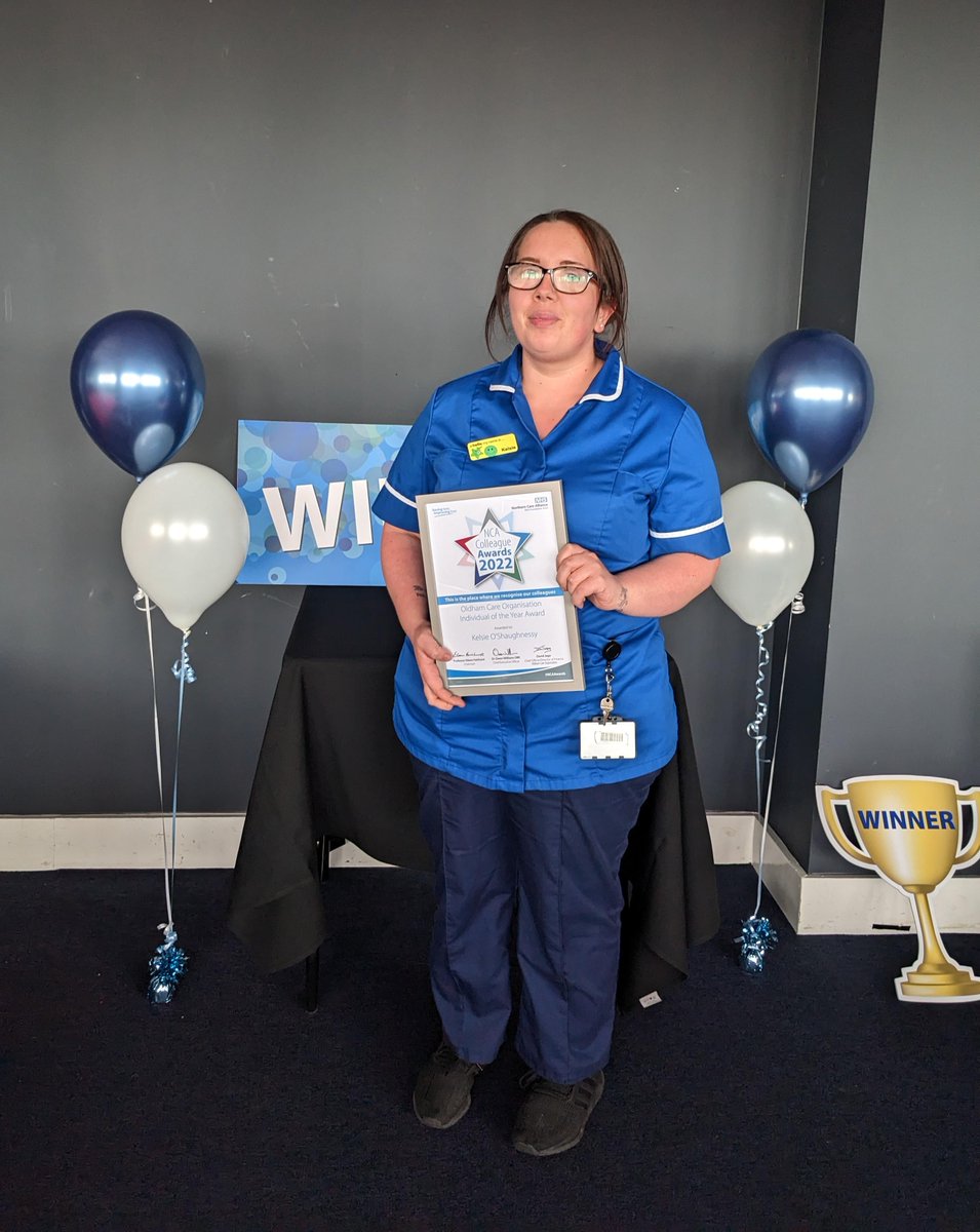 Kelsie O'Shaughnessy from F8 / CCU was named Individual of the Year at our recent annual Colleague Awards!

"As the wellbeing link nurse, Kelsie shows exceptional patient care, having an open ear for everyone. Kelsie cheers everyone up and is a true team player. "

#NCAAwards