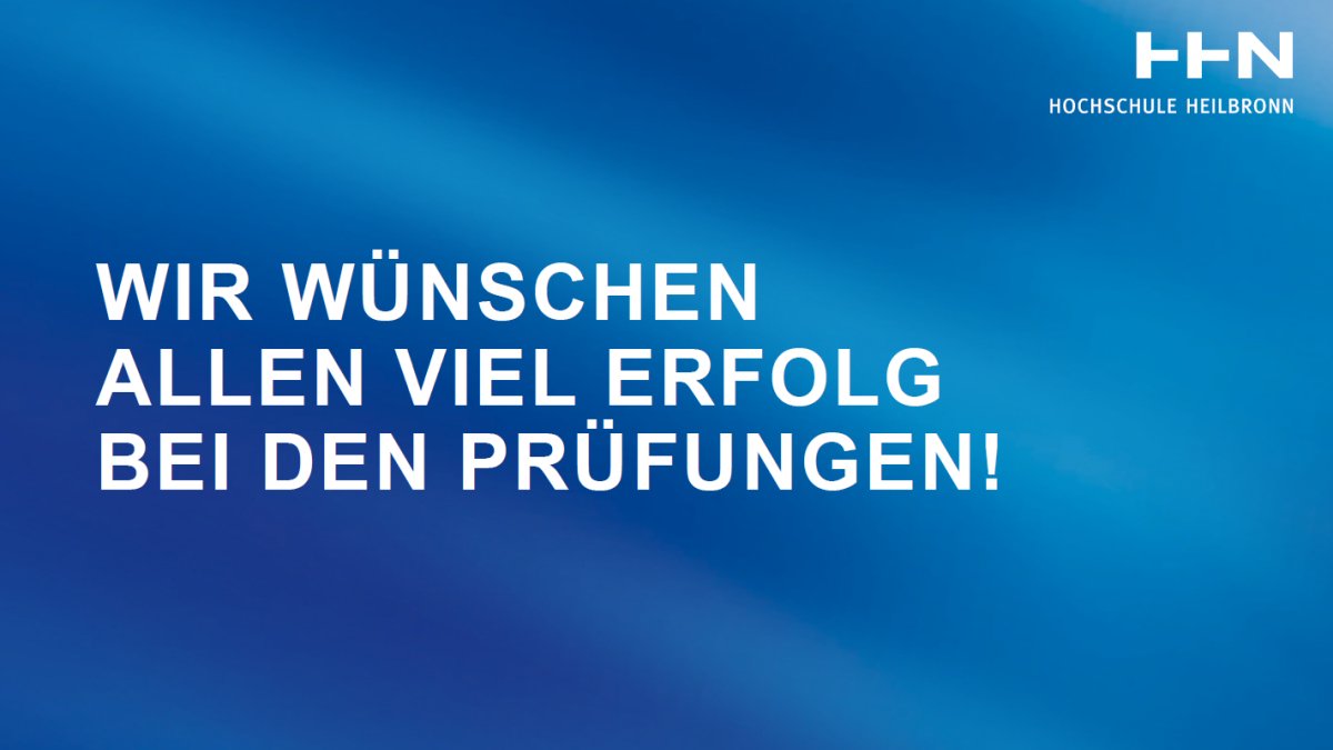 Heute startet unsere 3wöchige Prüfungsphase, in der die semesterabschließenden Klausuren stattfinden. Wir wünschen allen Beteiligten viel Erfolg und Durchhaltevermögen bei den Prüfungen! #Semesterabschluss #Prüfungsphase
