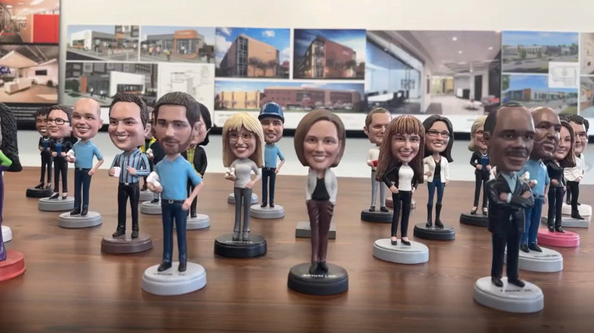AriumAE's tweet image. Our mini-mes are ready to cheer us on for 2023! #AriumAE’s design studio not only works hard to bring innovative solutions to our clients, but we also admire each other’s uniqueness as captured in these personalized &amp;amp; memorable bobbleheads. #AEdesign #Architects #Engineers