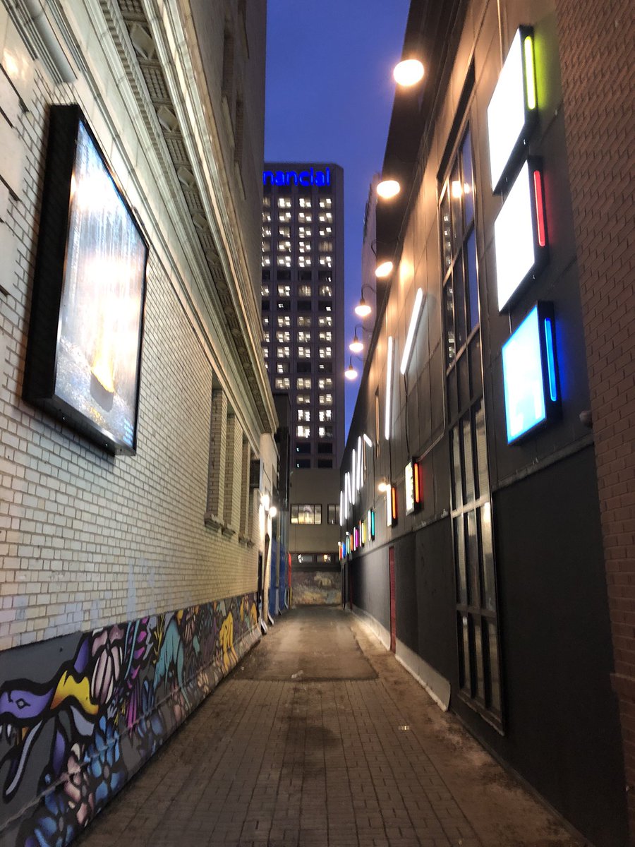 e_backstrom's tweet photo. I’m loving the new art on the alley sides of the #yegheritage McLeod &amp; Canada Permanent Buildings. Great work @edmontondtwn @TheWorksFest! https://t.co/Skg9bpzQpB