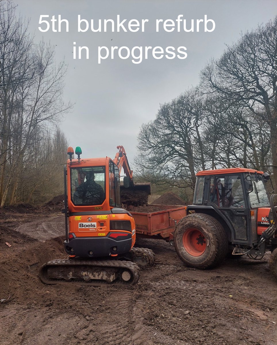 Bunker maintenance in progress ⛳️#staffsgolf #greenkeeping #bunkerwork