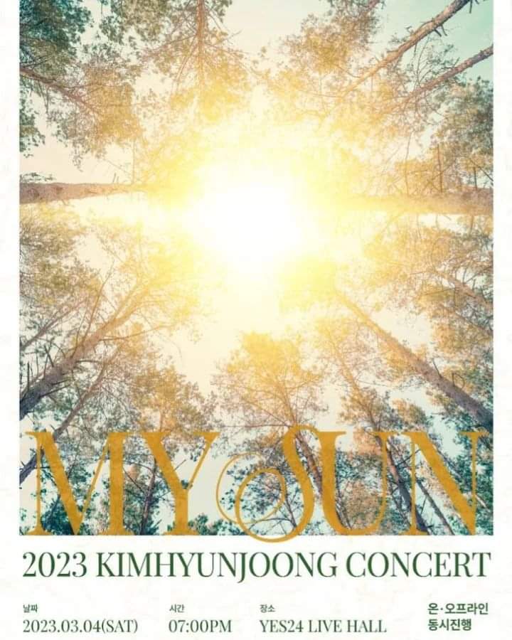 KHJArgentina's tweet image. #reppst youtube.com/@KIMHYUNJOONGo…

Tickets open 16:00 (KST) 

**MY MUSIC TASTE [ONLINE TICKET]**

[mymusictaste.com/project/... ](...)

#StopWishingStartMaking

#KIMHYUNJOONG # #‡LE=YY1&amp;gt; # #MYSUN with #MyMusicTaste

#KHJArgentina 
@khj_heneciatwt