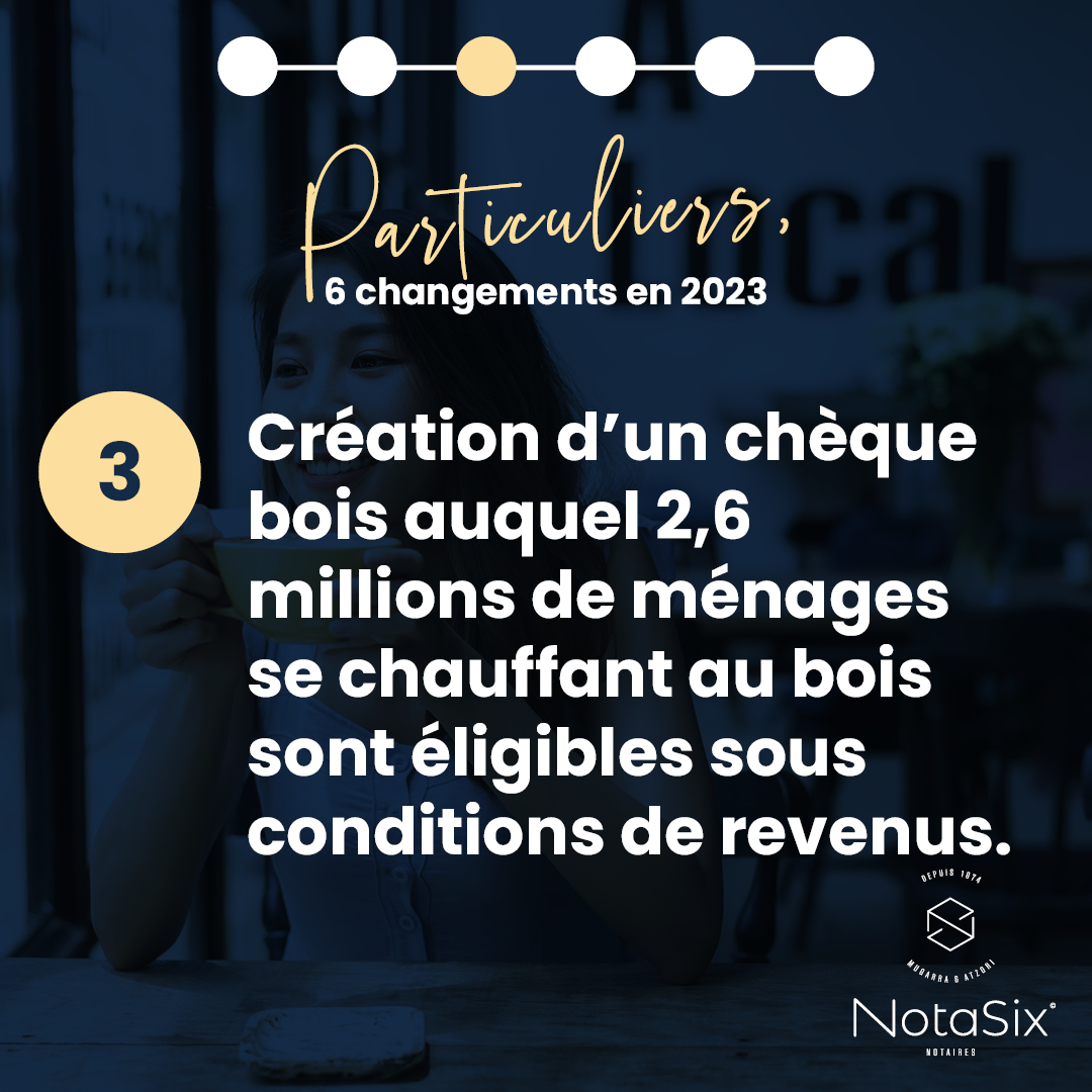 Nota_Six's tweet photo. #LFI2023 – ce qui change pour les particuliers 👇
👉Le détail des mesures : https://t.co/V6xGRyo2Rj
#infos #notaires https://t.co/HPYxvnis8O