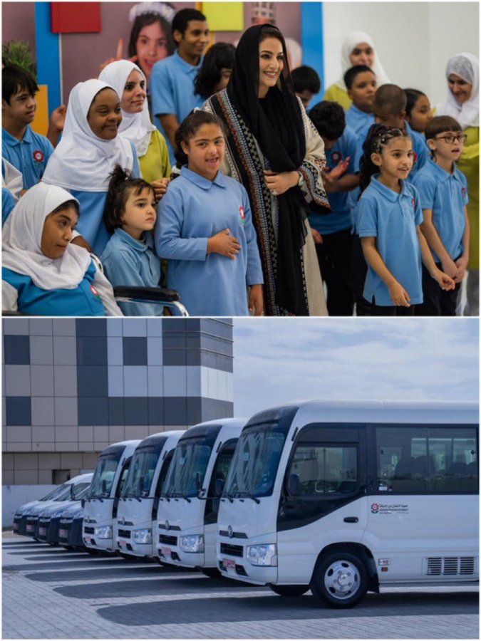 كرم ولطف السيدة الجليلة في دعم جمعية الأطفال ذوي الإعاقة بالحافلات