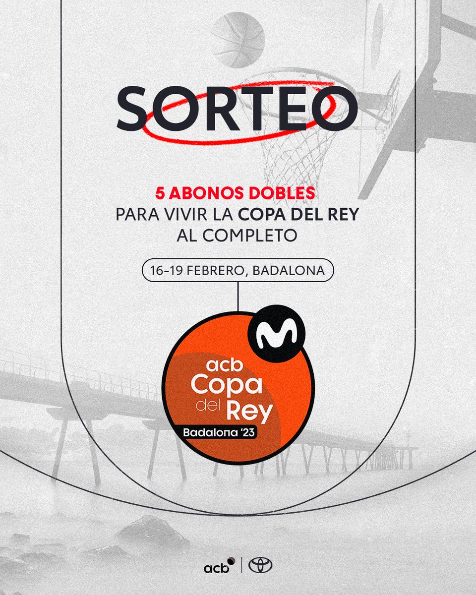 Toyota_Esp's tweet photo. 🚨 SORTEO 🚨

¡Tenemos 5 abonos dobles para que asistáis a todos los partidos de la #CopaACB de @acbcom! 🏀

· Sigue a @toyota_esp y @acbcom

· Usa el hashtag #acbxToyota

· Comenta qué jugador crees que anotará más puntos en la #CopaACB

#acbxToyota #LetsGoBeyond https://t.co/fwqM8tvbLF