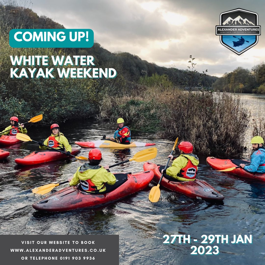 aadventures_ne's tweet photo. Spend your January out on the water! Whether you are a white water enthusiast or just keen to try it for the first time, we have just what you need. Our White Water Kayak weekend is perfect for newcomers and those with experience, our Canoe White Water Grade 3 course is ideal. https://t.co/jyNzWVi9f7