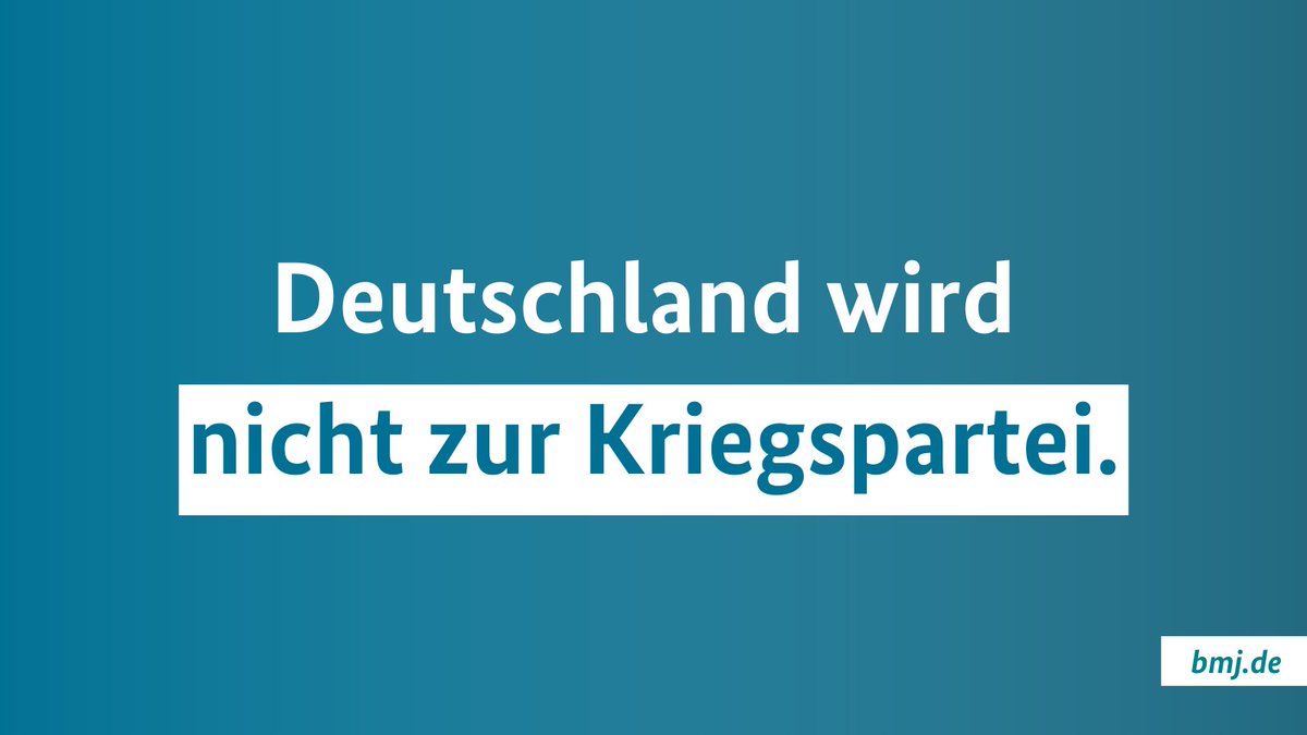 Völkerrechtlich ist klar: Wer ein Land darin unterstützt, sich zu verteidigen, wird dadurch nicht zur Kriegspartei.  Die #Ukraine hat das Recht zur Selbstverteidigung - gegen den 🇷🇺 Angriffskrieg. Deutschland wird auch mit der Lieferung schwerer Waffen nicht zur Kriegspartei.