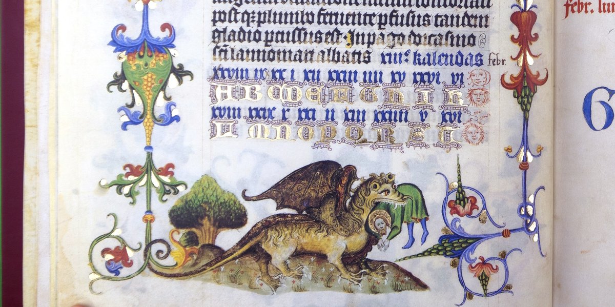 moleiroeditor's tweet photo. 🔥El #Martirologio de Usuardo (c.1400)🔥es una obra cumbre del gótico internacional, un manuscrito iluminado medieval bellísimo👉📹 VIDEO: https://t.co/NI5nqv3XXG📹👈
#MoleiroEditor #manuscrito #oldmanuscripts #manuscrits #manuscritoiluminado #facsimil #iconografia https://t.co/VTOFXAaxvU