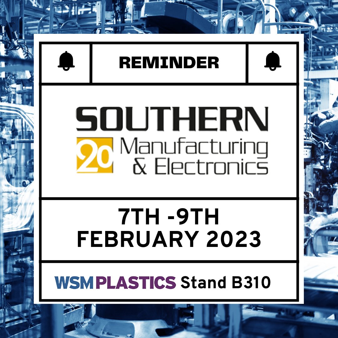 wsmplastics's tweet photo. Team WSM Plastics will be exhibiting at @Industry_co_uk in February 🥳

Come and visit us on Stand B310 to chat all things plastic!

#ukmfg #southernmanufacturing #ukmanufacturing #southern23 #Plastic https://t.co/SGyjLsqcGe